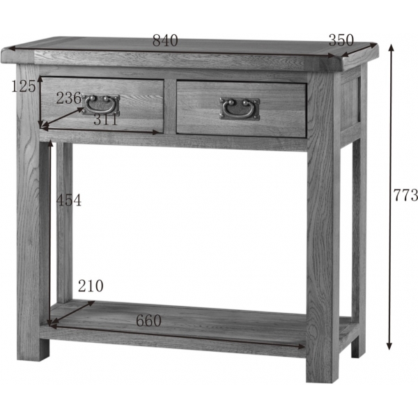 2 DRAWER CONSOLE TABLE