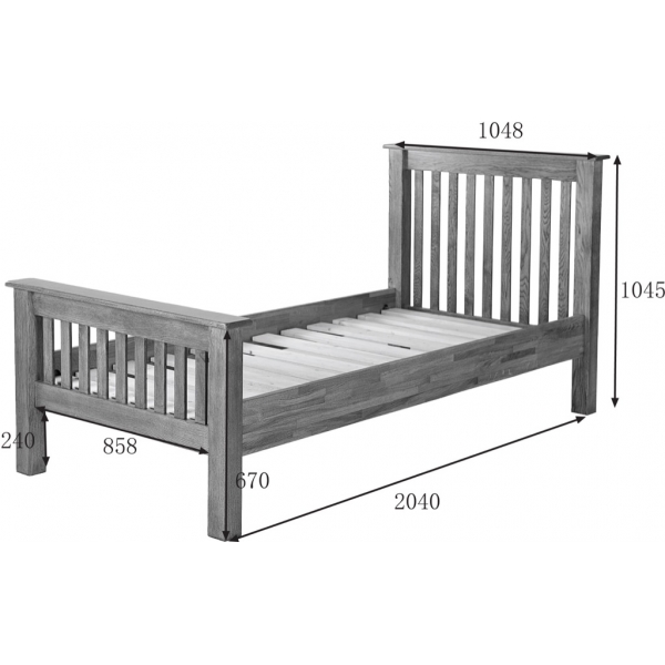 3' HIGH FOOT END BED