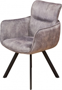 SWIVEL DINING CHAIR - SILVER
