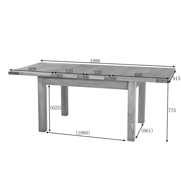 4'6" EXTENDING TABLE (2 LEAF)