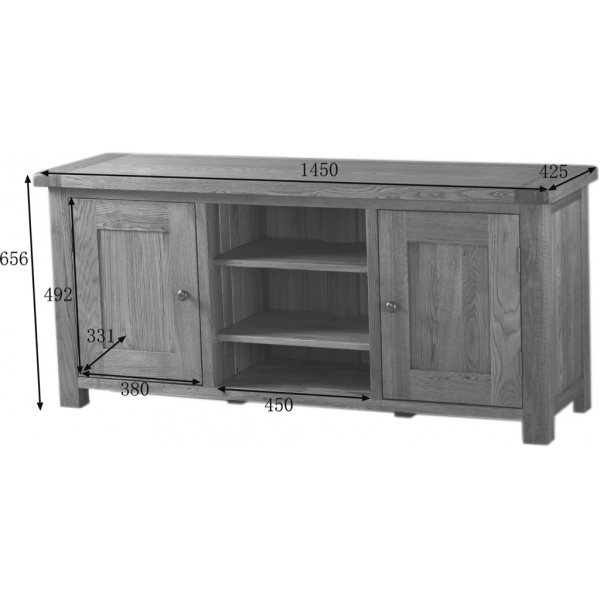 LARGE TV UNIT WITH WOODEN DOORS