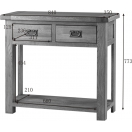 2 DRAWER CONSOLE TABLE