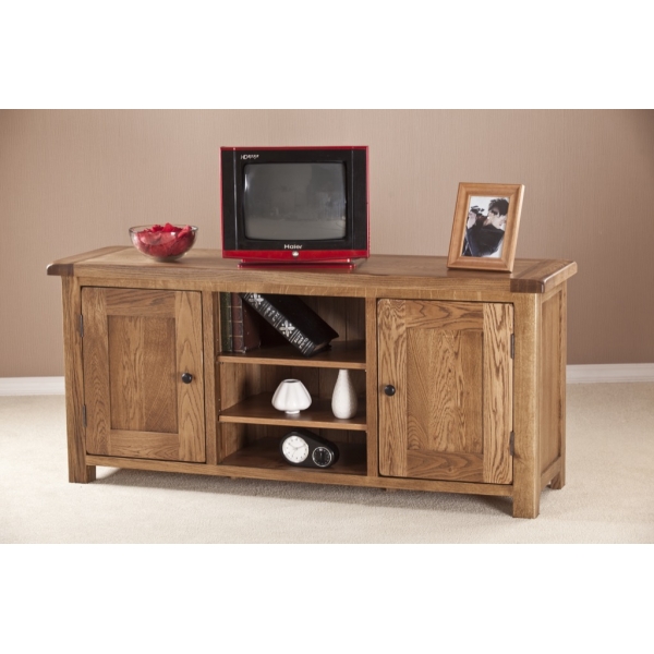 LARGE TV UNIT WITH WOODEN DOORS