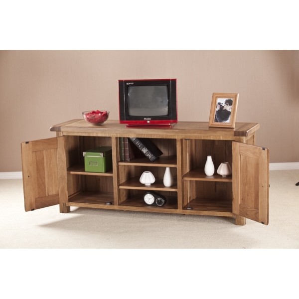 LARGE TV UNIT WITH WOODEN DOORS