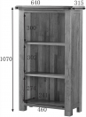 3' NARROW BOOKCASE