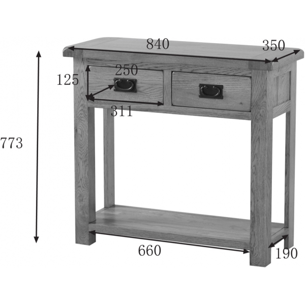 CONSOLE TABLE 2 DRAWER