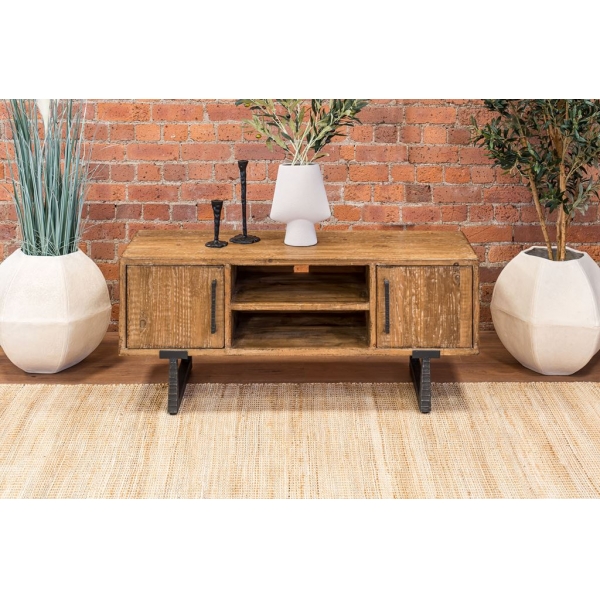 LARGE TV UNIT WITH WOODEN DOORS