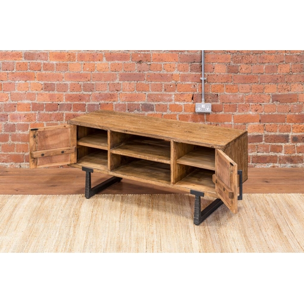 LARGE TV UNIT WITH WOODEN DOORS